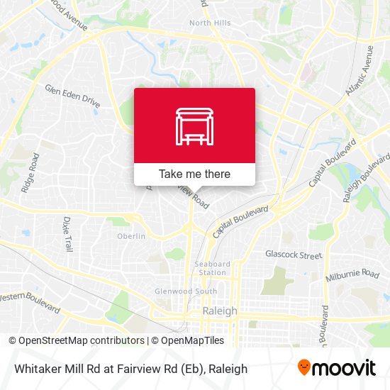 Mapa de Whitaker Mill Rd at Fairview Rd (Eb)