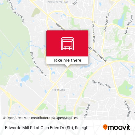 Edwards Mill Rd at Glen Eden Dr (Sb) map