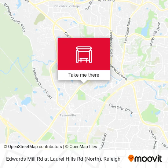 Edwards Mill Rd at Laurel Hills Rd (North) map