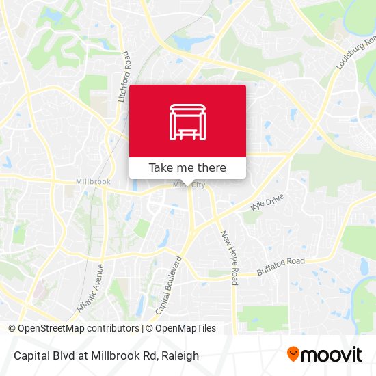 Mapa de Capital Blvd at Millbrook Rd