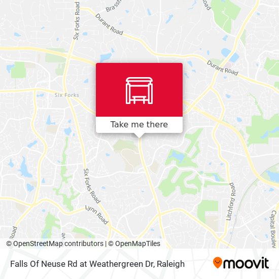 Falls Of Neuse Rd at Weathergreen Dr map