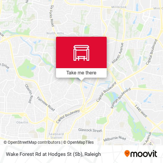 Mapa de Wake Forest Rd at Hodges St (Sb)