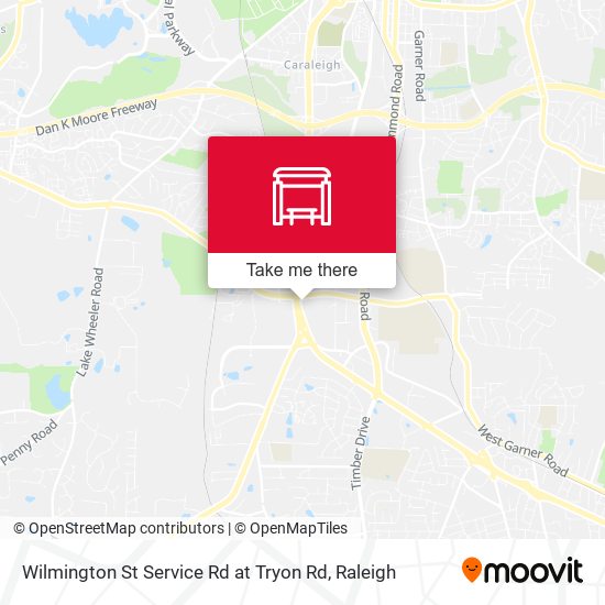 Wilmington St Service Rd at Tryon Rd map