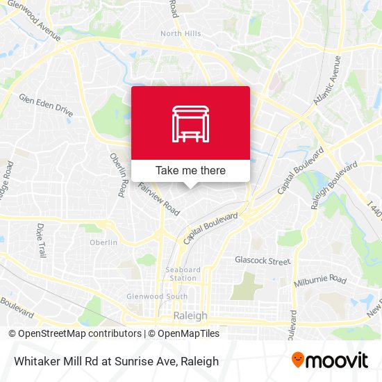 Whitaker Mill Rd at Sunrise Ave map