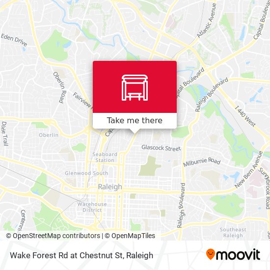 Wake Forest Rd at Chestnut St map