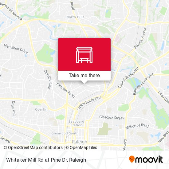 Whitaker Mill Rd at Pine Dr map