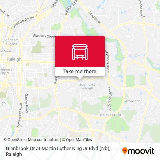 Glenbrook Dr at Martin Luther King Jr Blvd (Nb) map