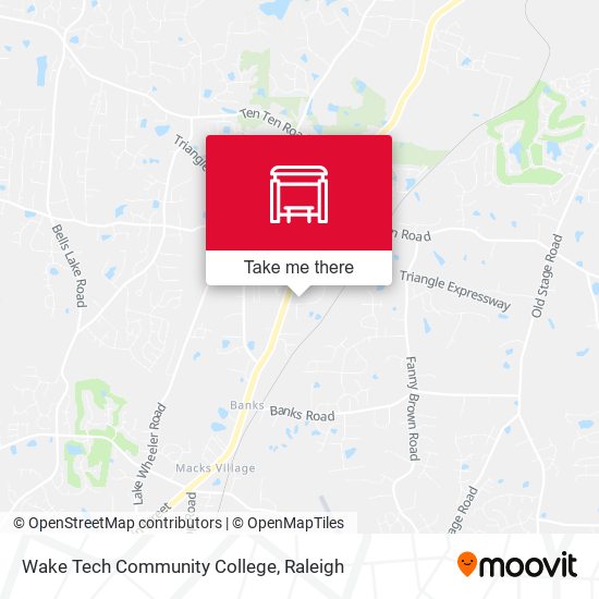 Mapa de Wake Tech Community College