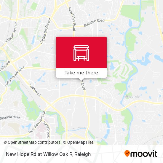 New Hope Rd at Willow Oak R map