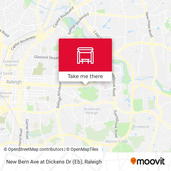 New Bern Ave at Dickens Dr (Eb) map