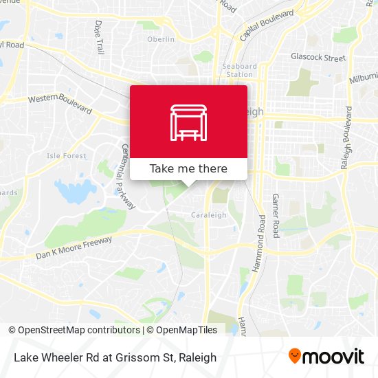 Lake Wheeler Rd at Grissom St map
