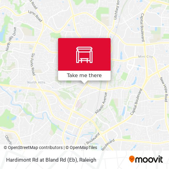 Hardimont Rd at Bland Rd (Eb) map