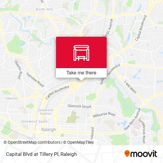 Capital Blvd at Tillery Pl map