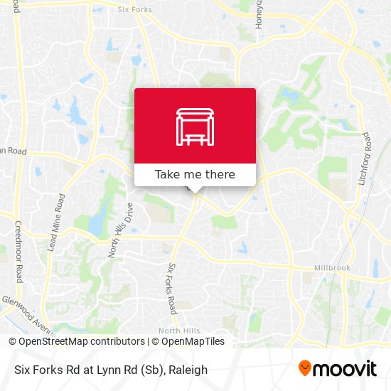 Mapa de Six Forks Rd at Lynn Rd (Sb)