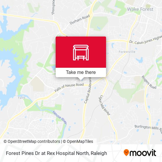 Forest Pines Dr at Rex Hospital North map