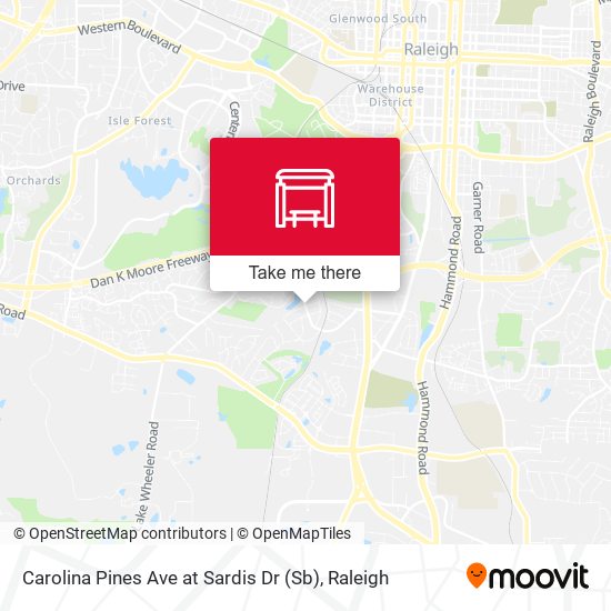 Mapa de Carolina Pines Ave at Sardis Dr (Sb)