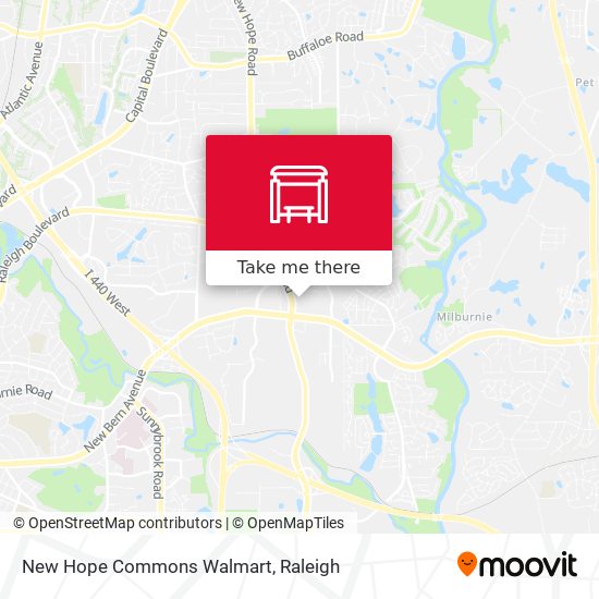 New Hope Commons Walmart map