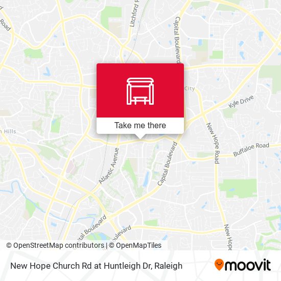 New Hope Church Rd at Huntleigh Dr map