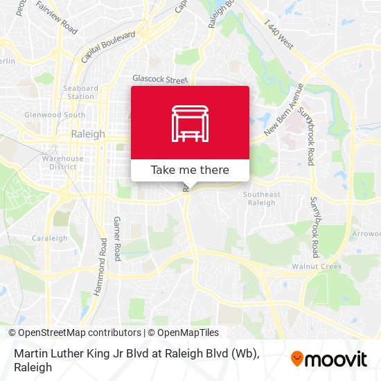 Martin Luther King Jr Blvd at Raleigh Blvd (Wb) map