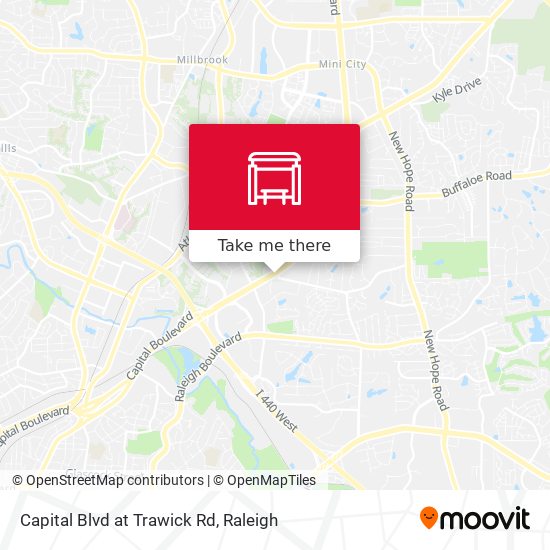 Capital Blvd at Trawick Rd map