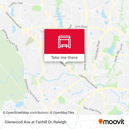 Glenwood Ave at Fairhill Dr map
