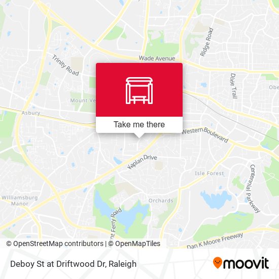 Deboy St at Driftwood Dr map