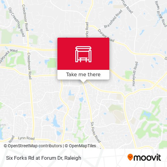Six Forks Rd at Forum Dr map