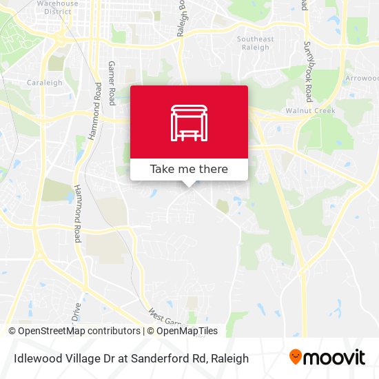 Mapa de Idlewood Village Dr at Sanderford Rd