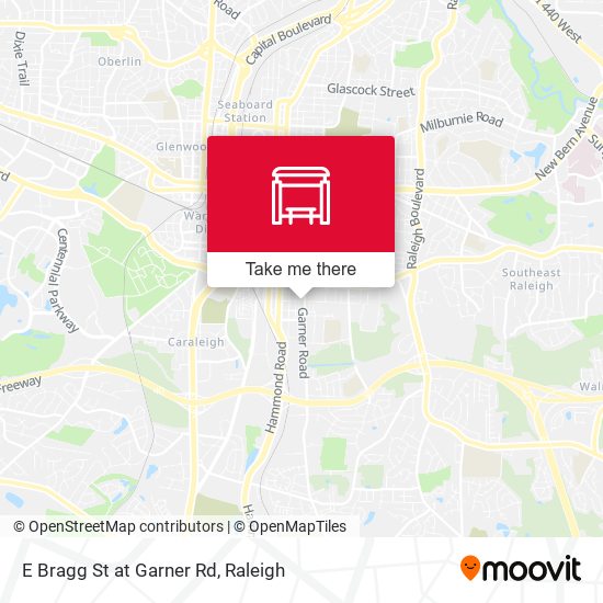 Mapa de E Bragg St at Garner Rd