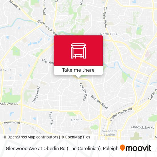 Glenwood Ave at Oberlin Rd (The Carolinian) map