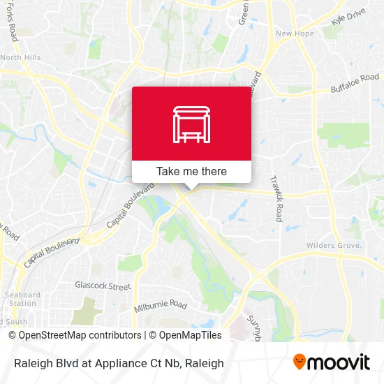 Raleigh Blvd at Appliance Ct Nb map