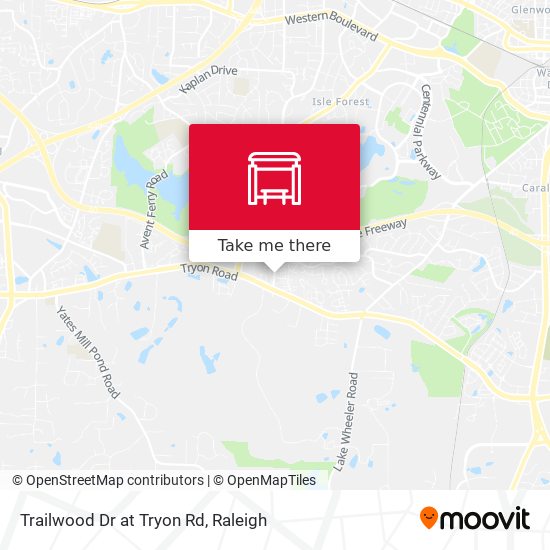 Trailwood Dr at Tryon Rd map