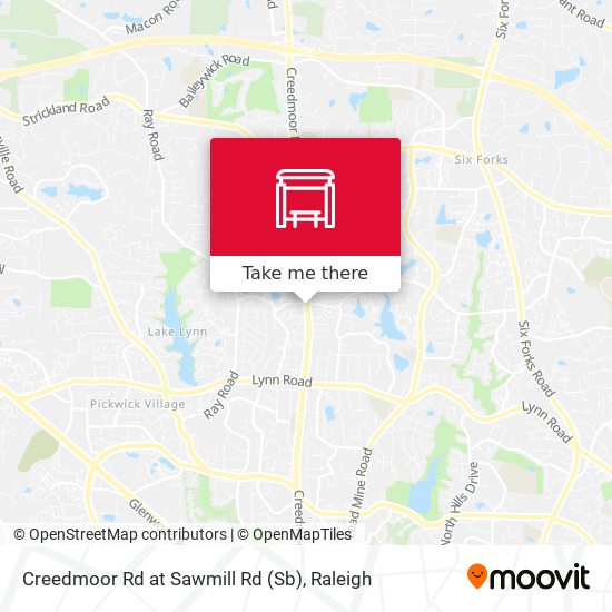 Mapa de Creedmoor Rd at Sawmill Rd (Sb)