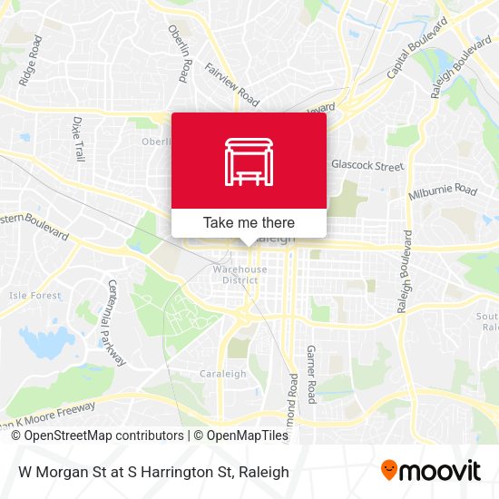 W Morgan St at S Harrington St map