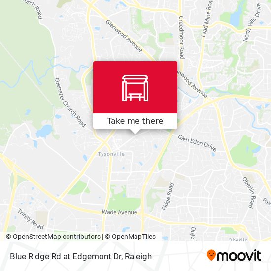 Blue Ridge Rd at Edgemont Dr map