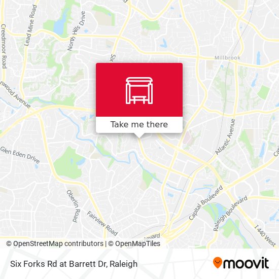 Six Forks Rd at Barrett Dr map