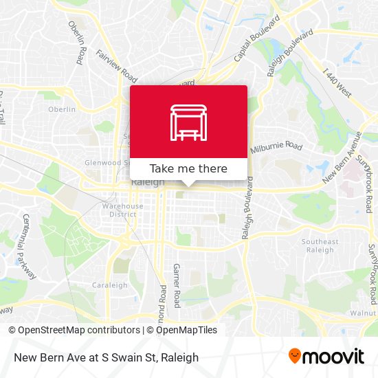 New Bern Ave at S Swain St map