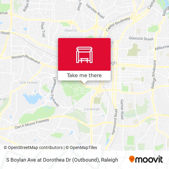 S Boylan Ave at Dorothea Dr (Outbound) map