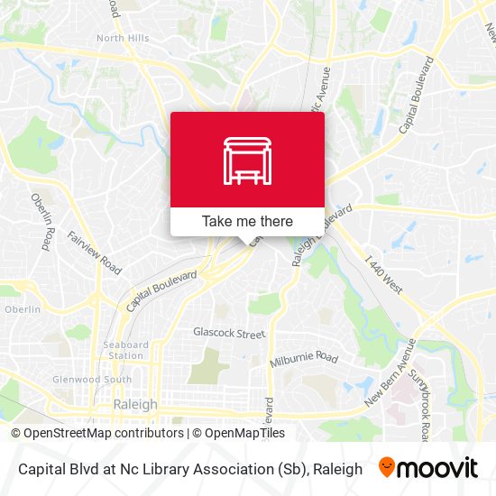 Capital Blvd at Nc Library Association (Sb) map