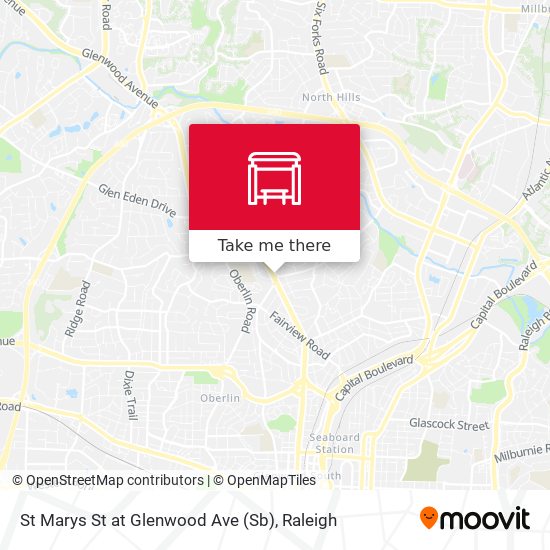 St Marys St at Glenwood Ave (Sb) map