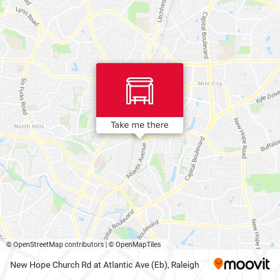 Mapa de New Hope Church Rd at Atlantic Ave (Eb)