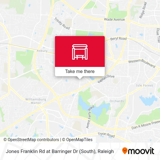 Jones Franklin Rd at Barringer Dr (South) map