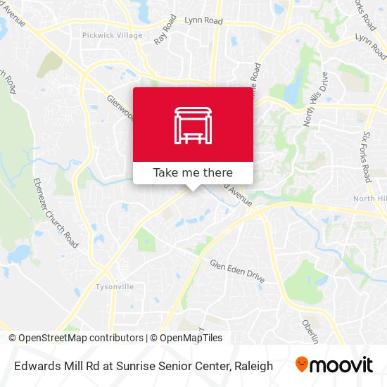 Mapa de Edwards Mill Rd at Sunrise Senior Center