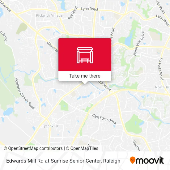 Mapa de Edwards Mill Rd at Sunrise Senior Center