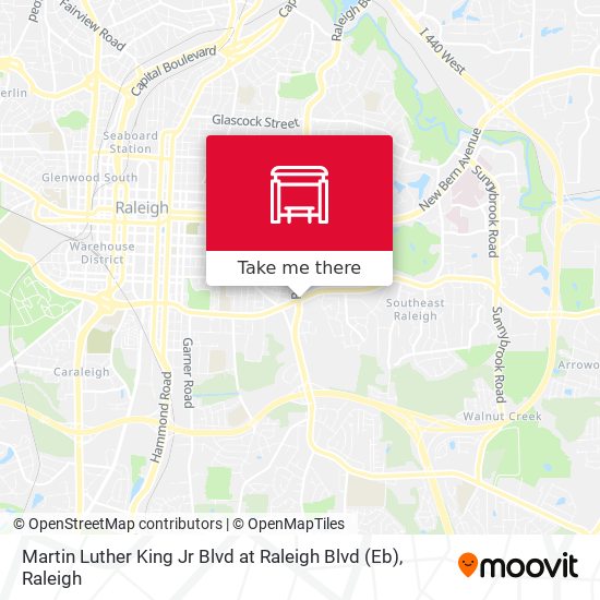 Martin Luther King Jr Blvd at Raleigh Blvd (Eb) map