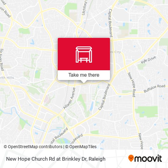 Mapa de New Hope Church Rd at Brinkley Dr
