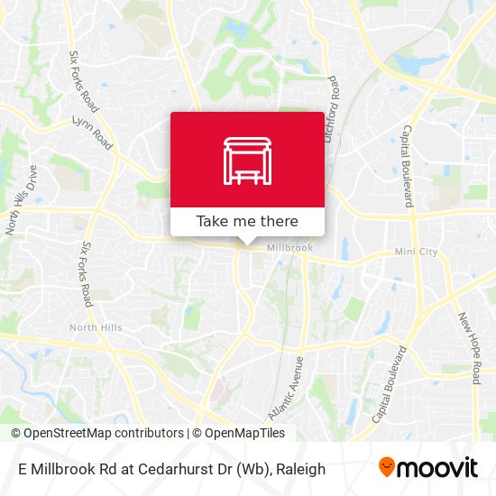 E Millbrook Rd at Cedarhurst Dr (Wb) map