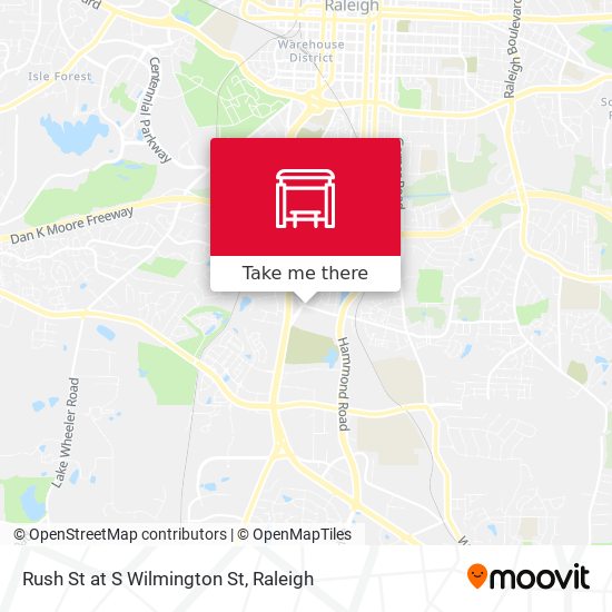 Rush St at S Wilmington St map