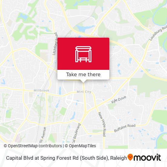 Capital Blvd at Spring Forest Rd (South Side) map