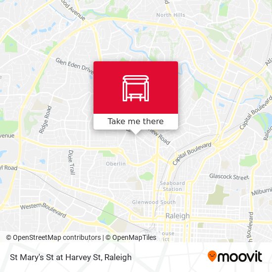 St Mary's St at Harvey St map